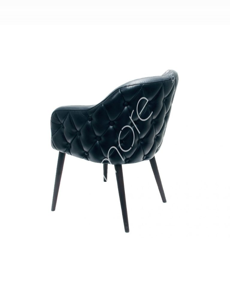 Dining chair Tomar black leather 82x60x60