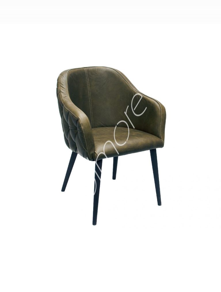 Dining chair Tomar olive full leather 60x60x82