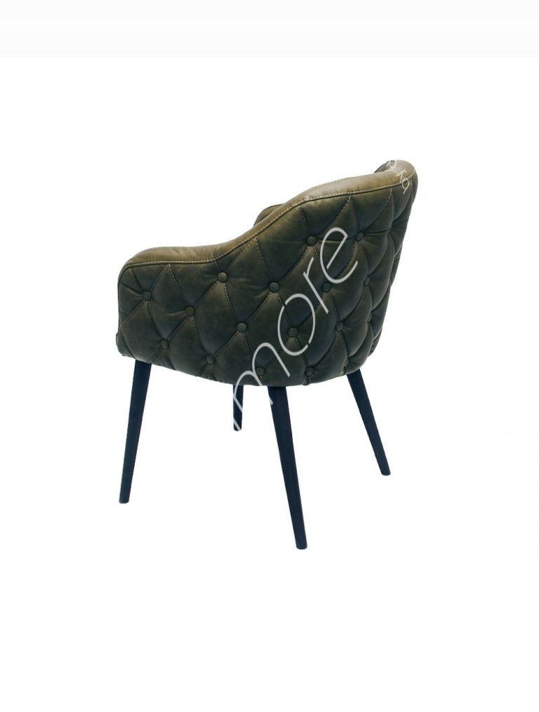 Dining chair Tomar olive full leather 60x60x82
