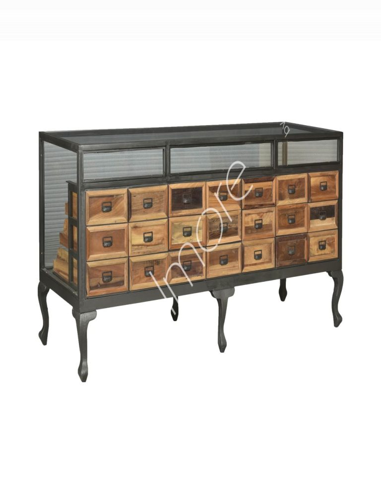 Chest w21 drawers teak IR 228x66x101