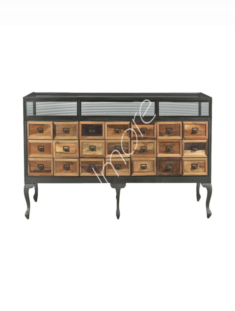 Chest w21 drawers teak IR 228x66x101