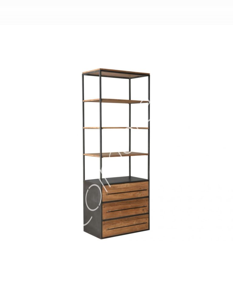 Clothing rack 3 drawers w/sliders teak wood IR 81x47x222