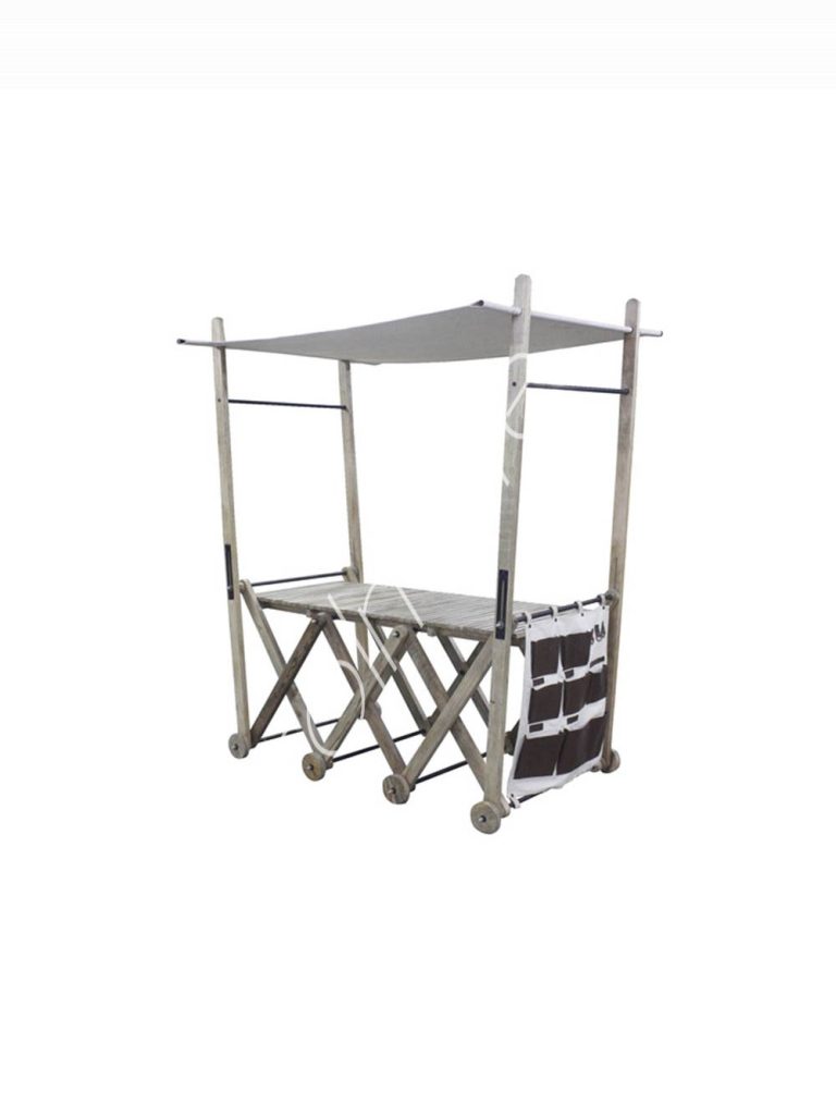 Display natural w/canvas on top mango wood 173x81x206
