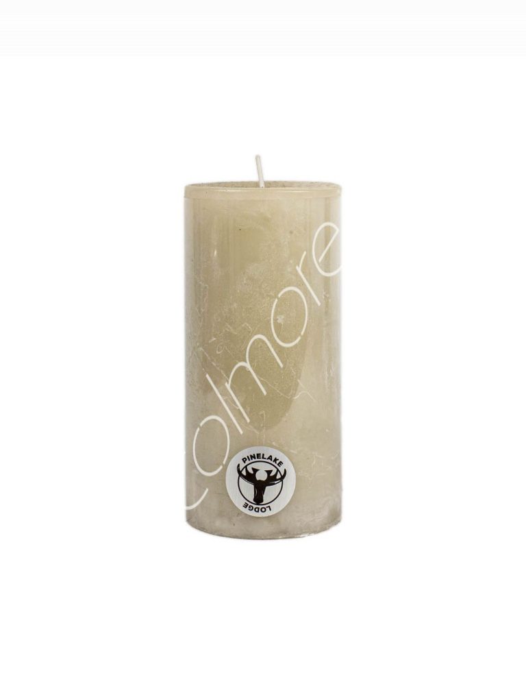Candle pillar SET6 rustic oyster 7x7x15