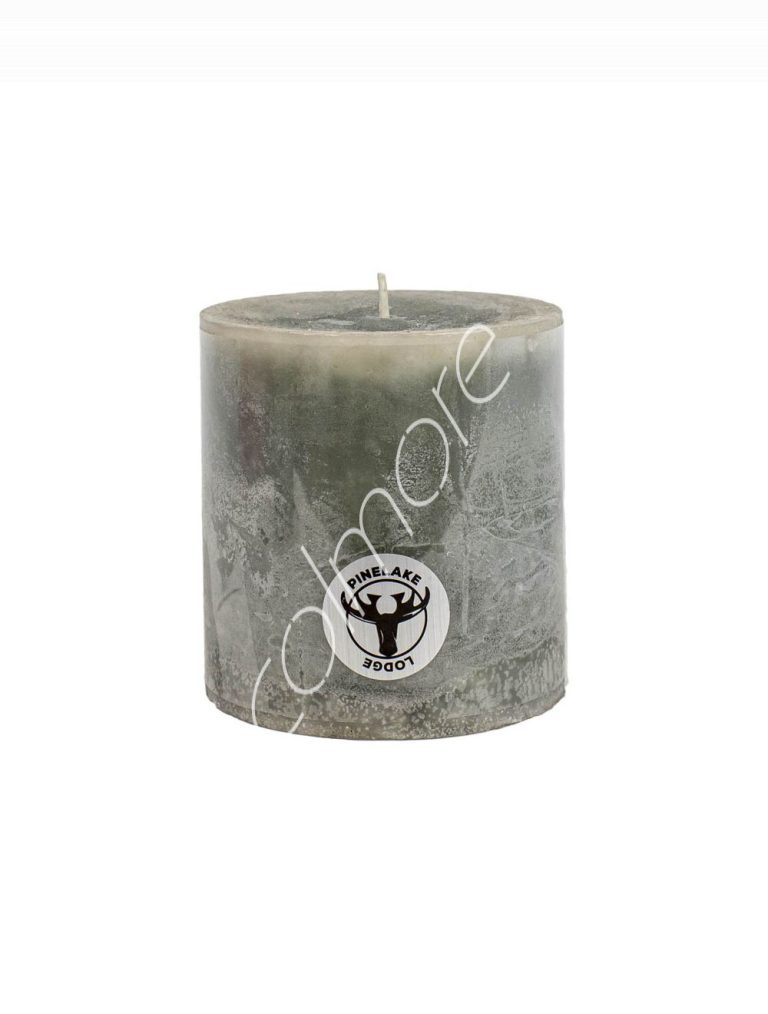 Candle pillar SET6 rustic ash 10x10x10