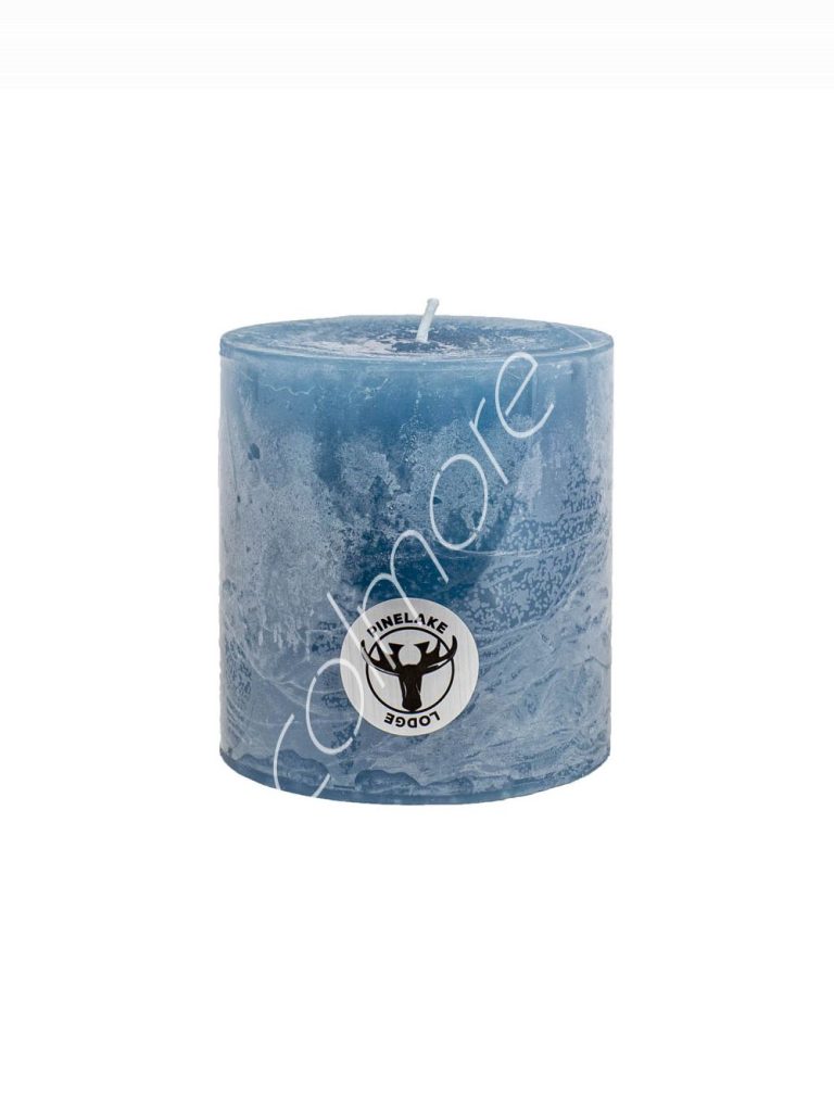 Candle pillar SET6 rustic aqua 10x10x10