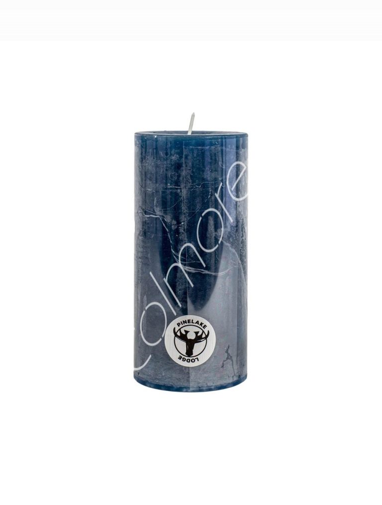 Candle pillar SET6 rustic petrol 7x7x15