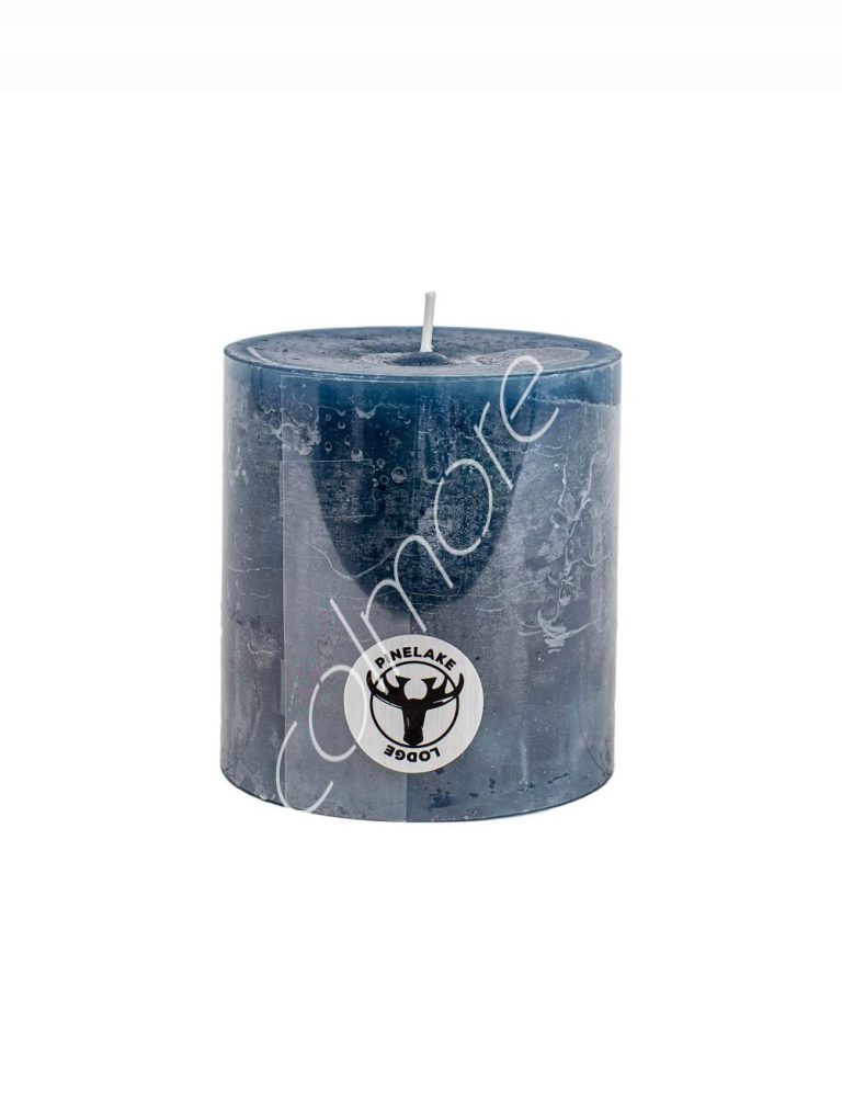 Candle pillar SET6 rustic petrol 10x10x10