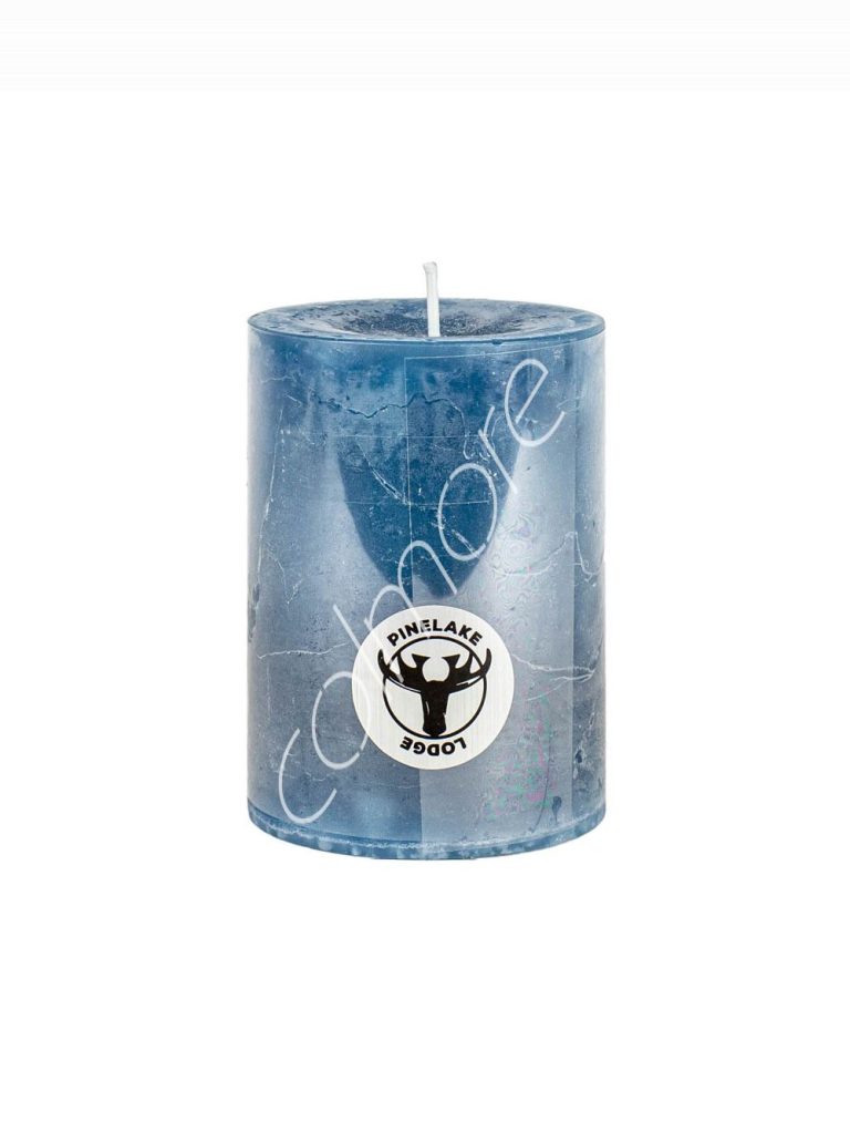 Candle pillar SET6 rustic petrol 7x7x10
