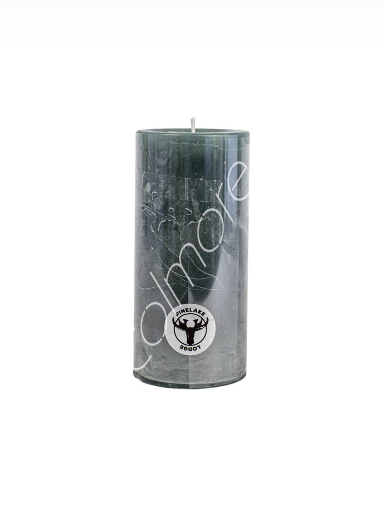Candle pillar SET6 rustic sea green 7x7x15