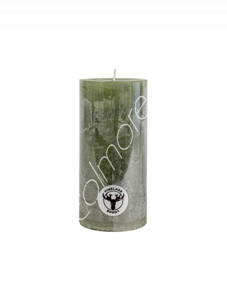 Candle pillar SET6 rustic asparagus 7x7x15