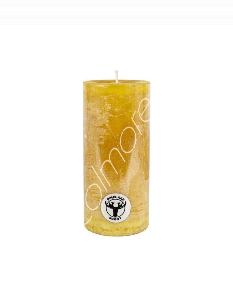 Candle pillar SET6 rustic ochreous 7x7x15