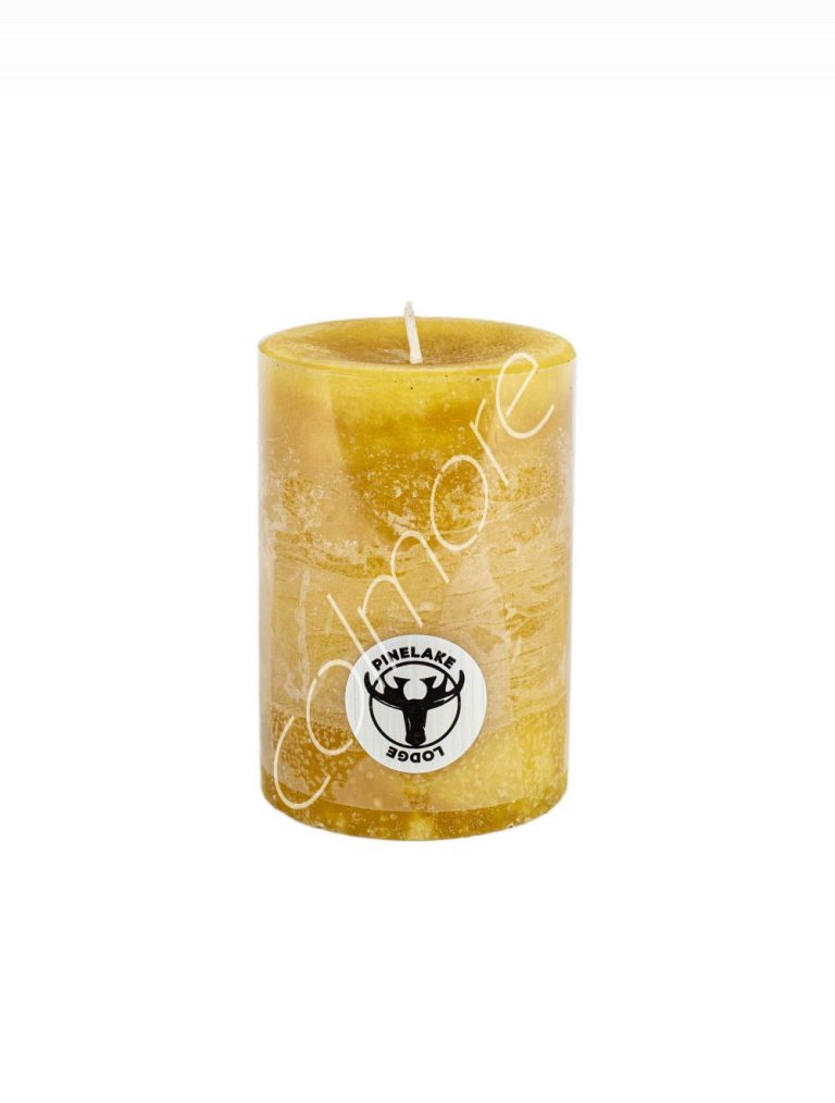 Candle pillar SET6 rustic ochreous 7x7x10