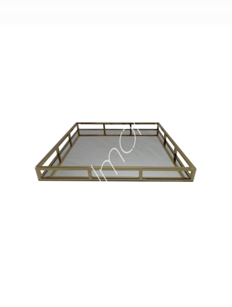 Tray square mirror glass ssGO 50x50x5
