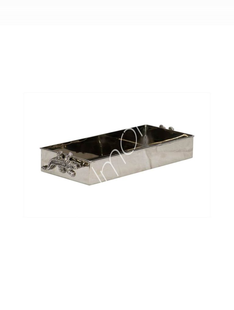 Dish w/crocodile ss/ALU/NI 38x16x6