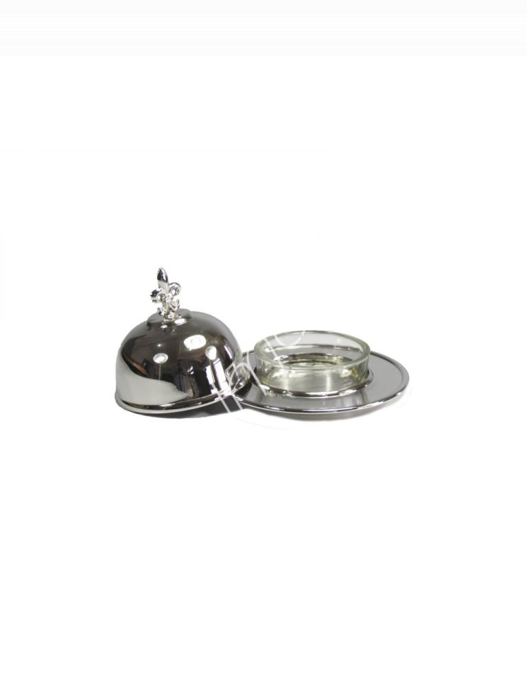 Butter pot lily BRNI glass 14x14x10