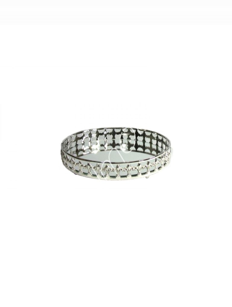 Tray wmirror round lily ALUNI 36x36x8