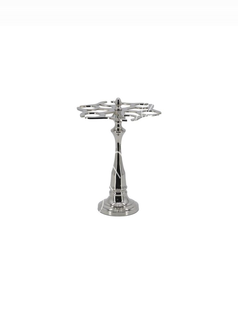 Glass stand 6 glasses silver ALU/NI 27x27x36