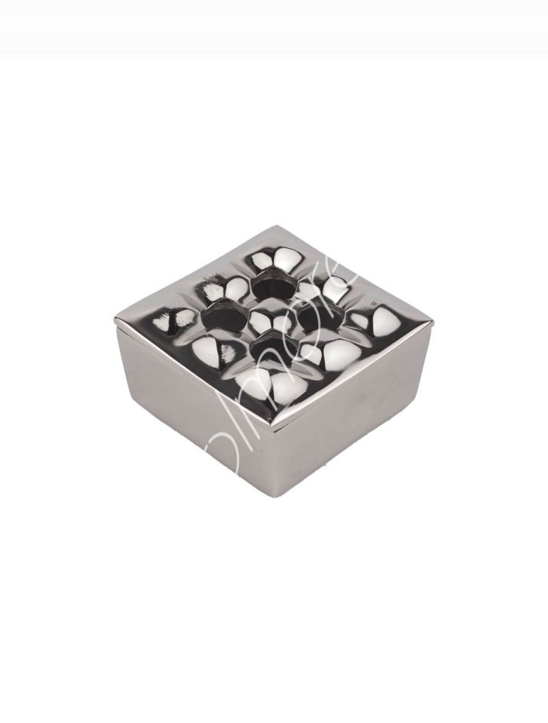 Ashtray silver ALUNI 8x8x4