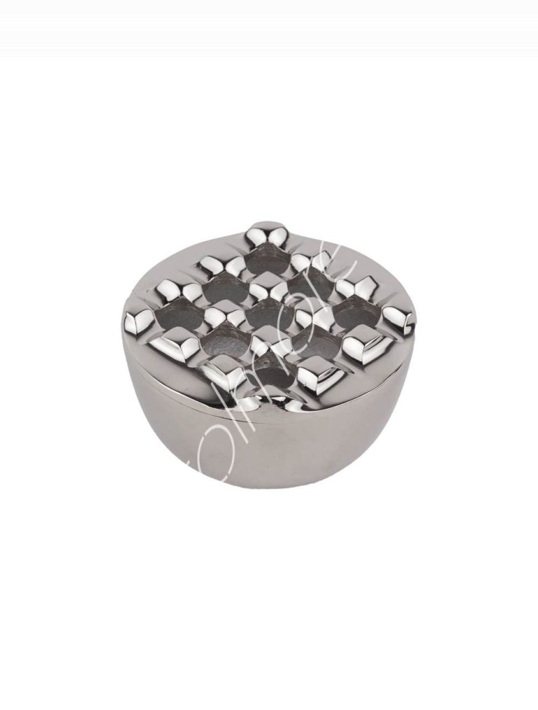 Ashtray silver ALU/NI 10x10x6