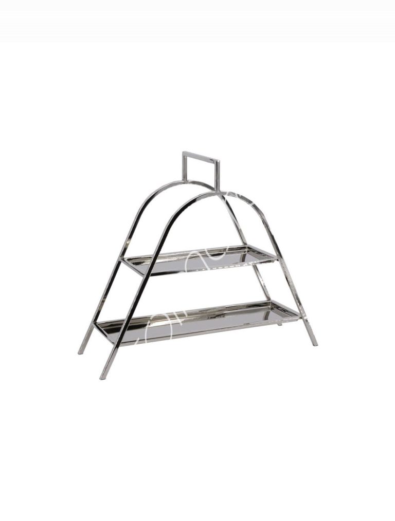 Cake stand 2 tier silver ssNI 48x11x46