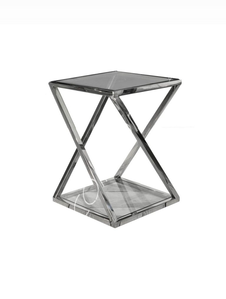 Side table stainless steel 40x40x85