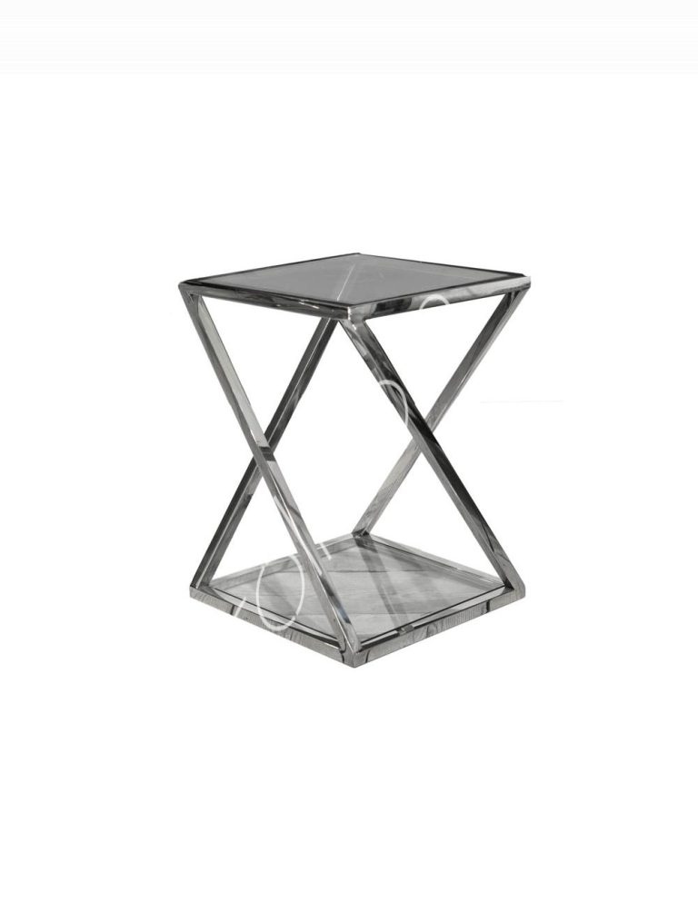 Side table stainless steel 40x40x70