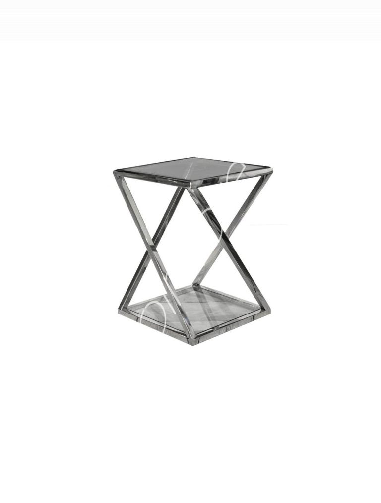 Side table stainless steel 40x40x55