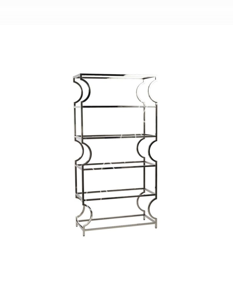 Shelves wglass ss 90x40x180