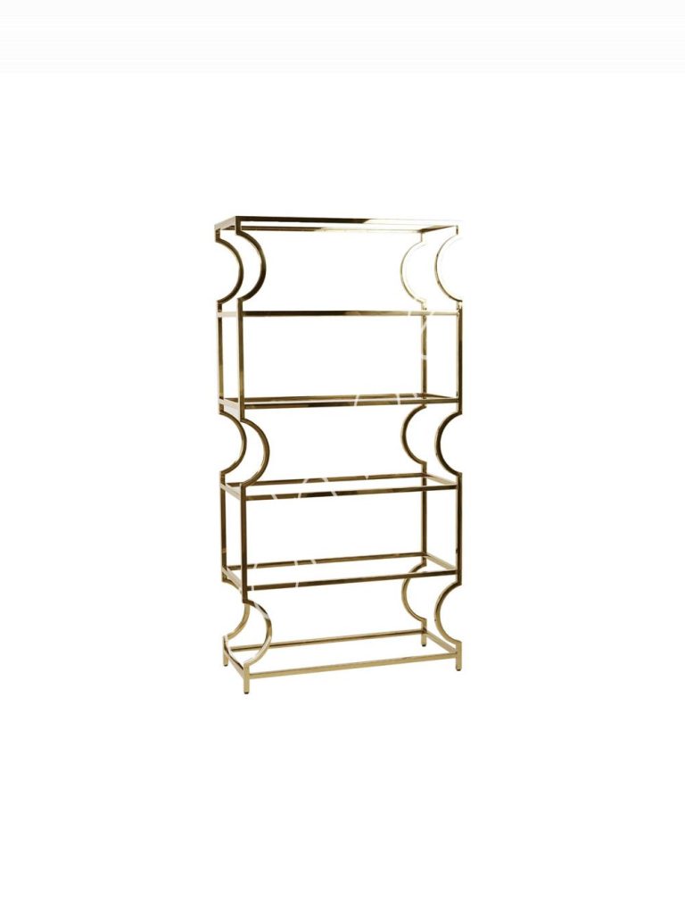 Shelves w/glass ss/GO 90x40x180