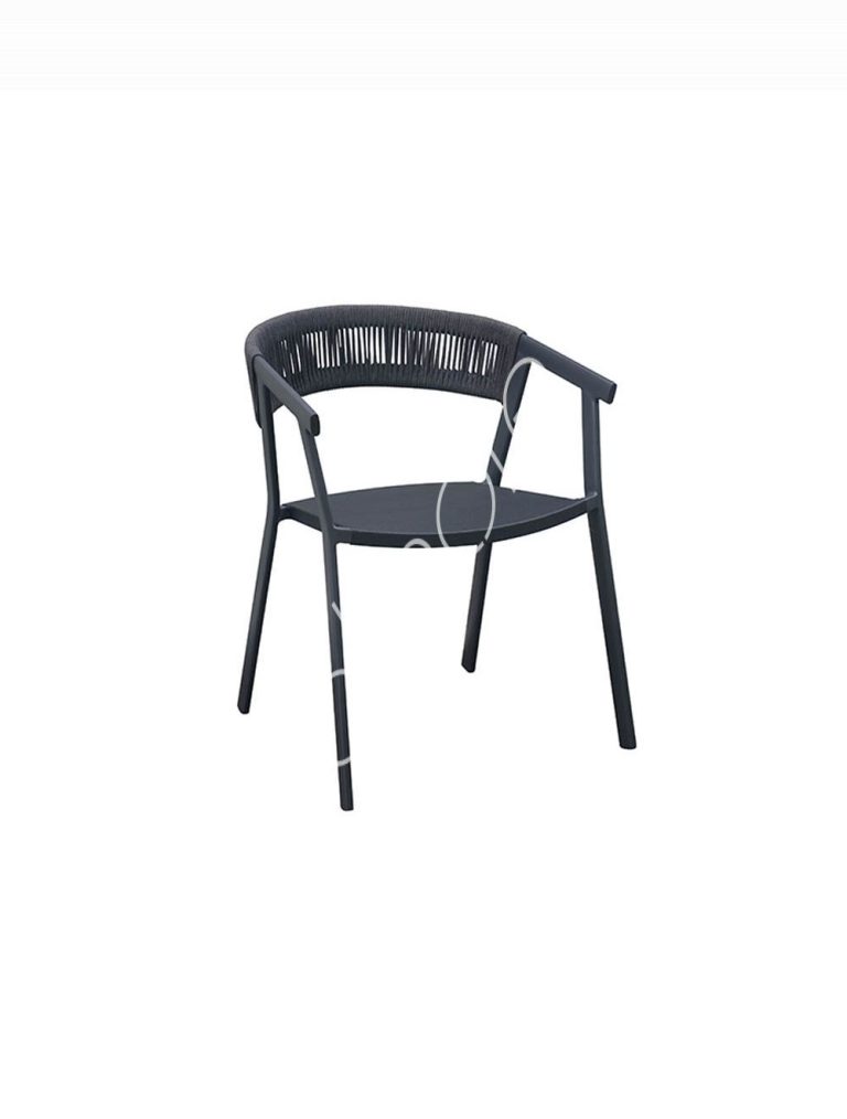 Dining chair w/textilene seat stackable 85x61x82