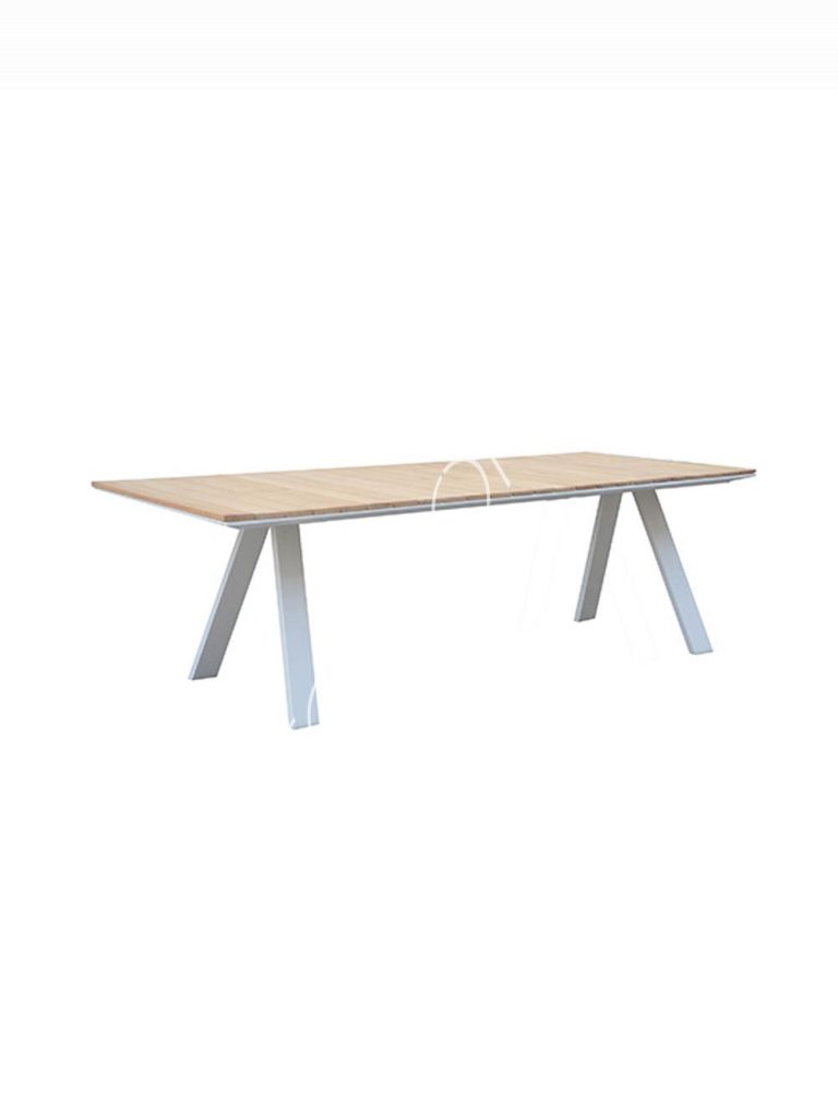 Outdoor dining table aluteak 240x100cm