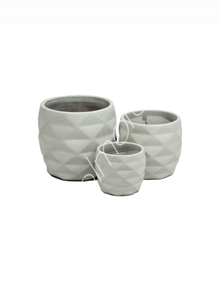 Vase ceramic SET3 41x41x37 33x33x30 25x25x21