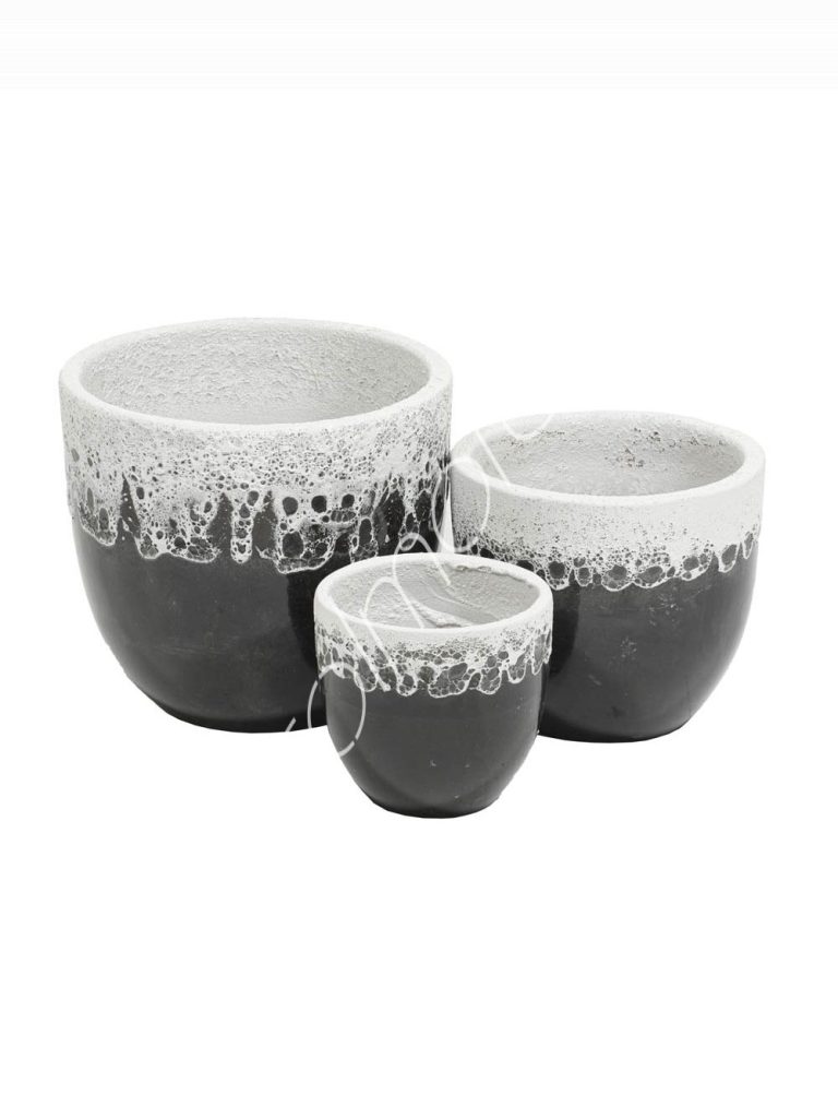 Vase ceramic SET/3 22x22x20 / 30x30x27 / 38x38x34