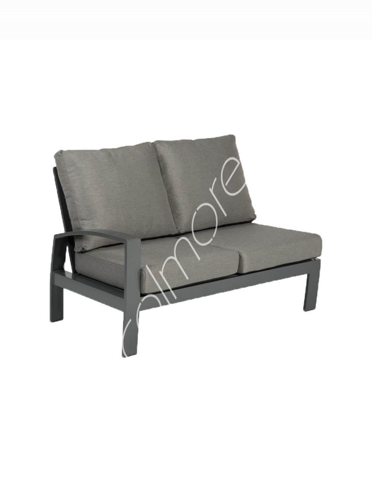 Valencia lounge 2-seater Right charcoal 130x87x87