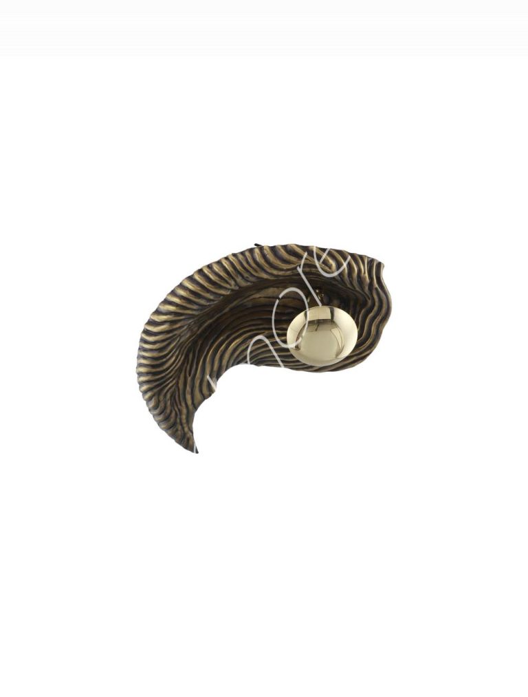 Ceilling lamp wave ant.brass BR/IR 56x32x22