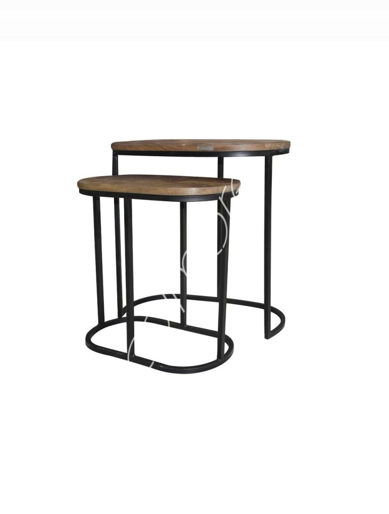Side table oval SET/2 mango wood IR 60x30x60/50x25x50