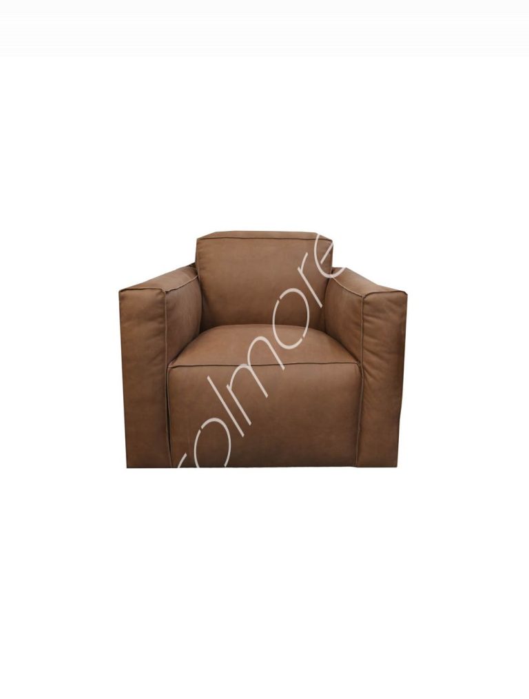 Sofa Rome 1 seat cognac leather 90x95x72