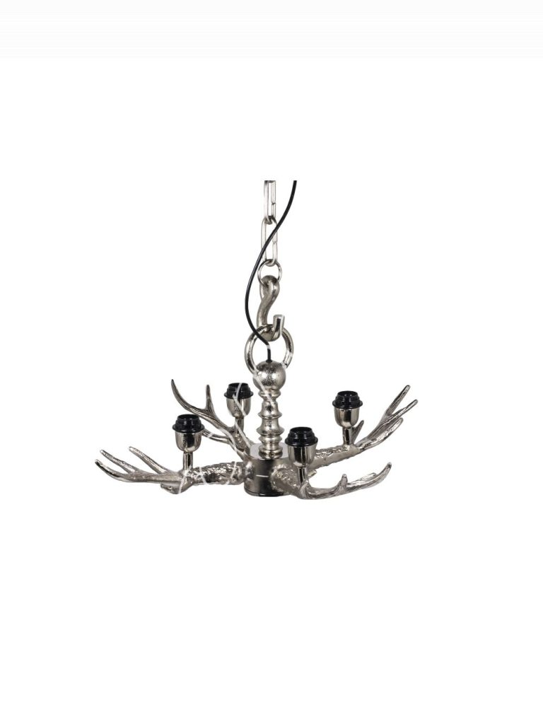 Ceiling lamp antlerhorn 4 lights ALU RAWNI 70x70x32