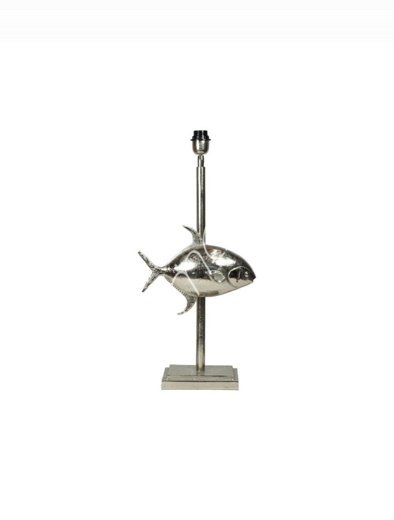 Lamp base fish ALU RAW/NI 33x15x71