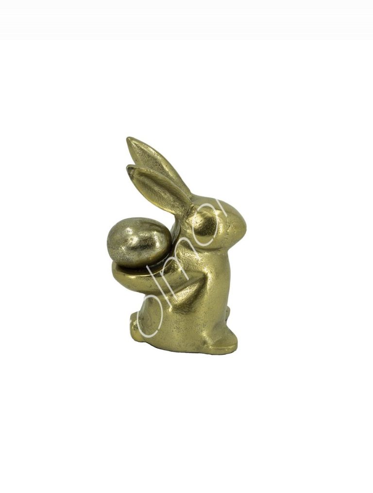 Decorative rabbit SET6 ALU RAWBRONZE 7x5x10