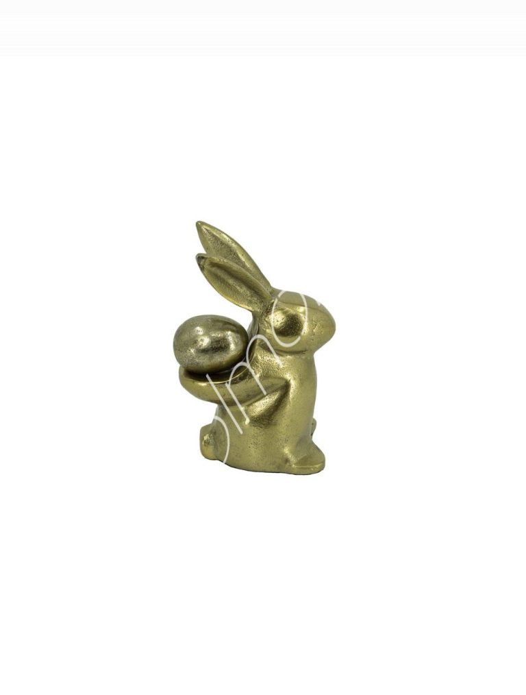 Decorative rabbit SET6 ALU RAWBRONZE 6x5x8