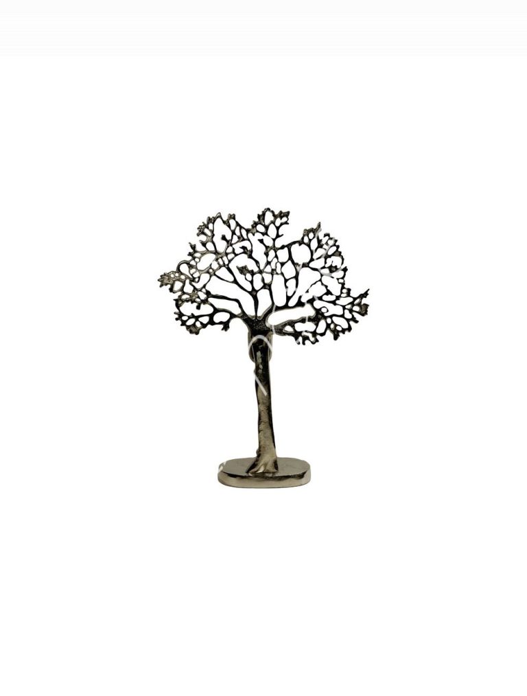 Lamp base tree w/wiring ALU RAW/NI 38x12x50