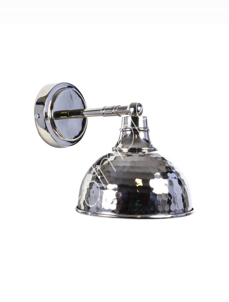 Wall lamp round base BR/ALU 12x15x18