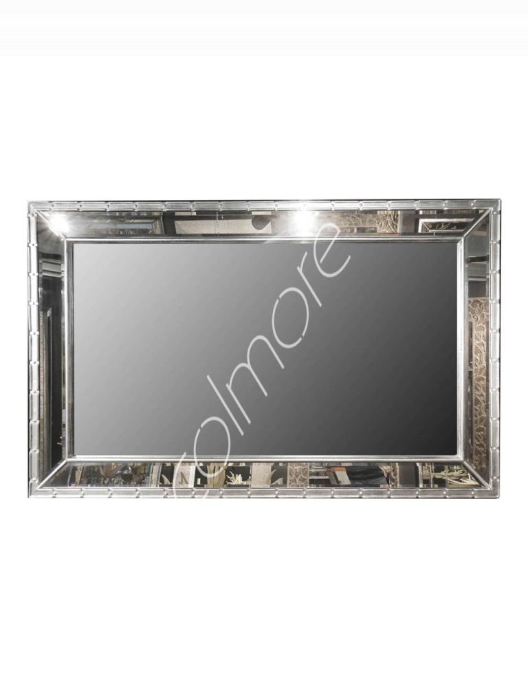 Mirror ant.silver PU 191x114x6