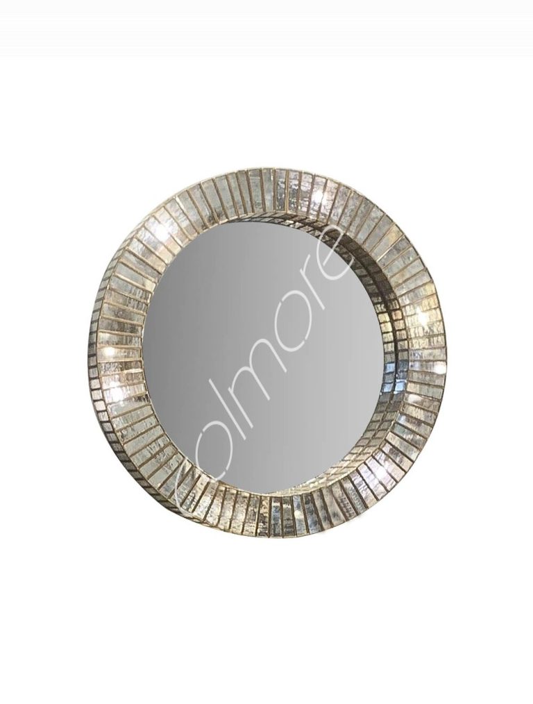 Mirror wlight BR silver antique glass 90x90x10