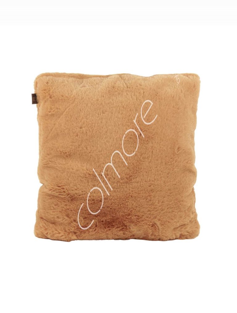 Cushion yellow faux fur short hair 50x50