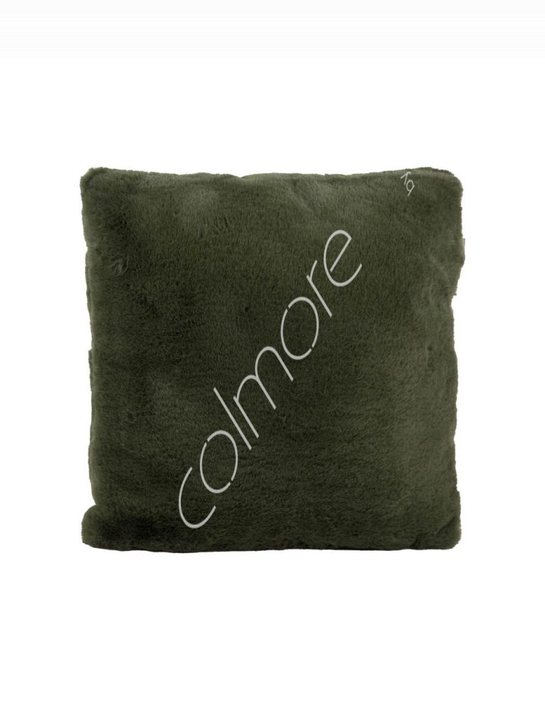 Cushion moss green faux fur short hair 50x50