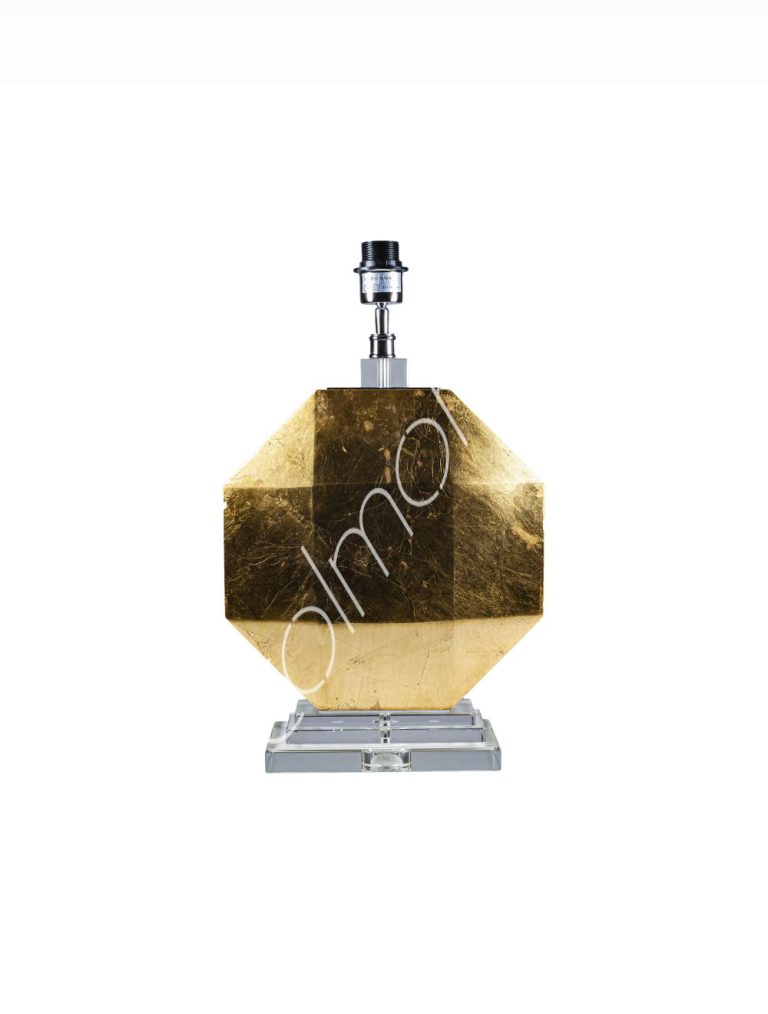 Lamp base gold leaf crystal 24x14x53