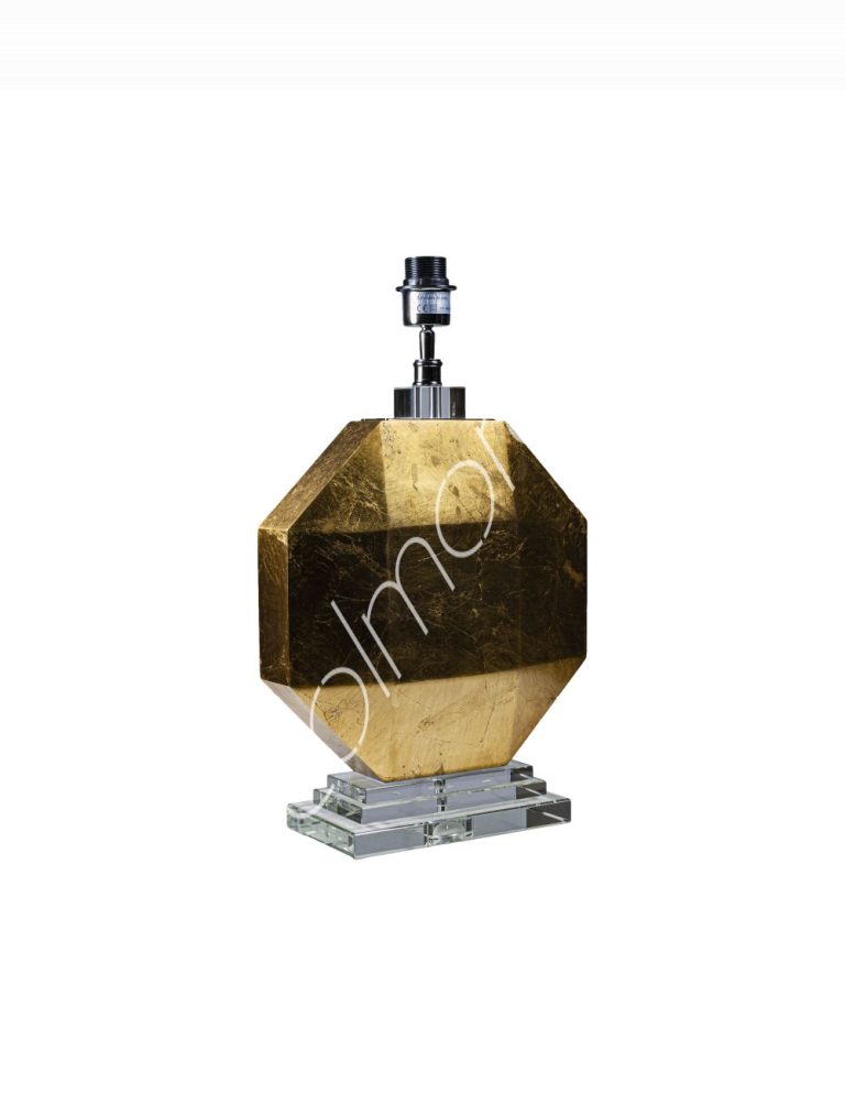 Lamp base gold leaf crystal 24x14x53